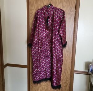 Elegant Long Sleeve Patterned Dress